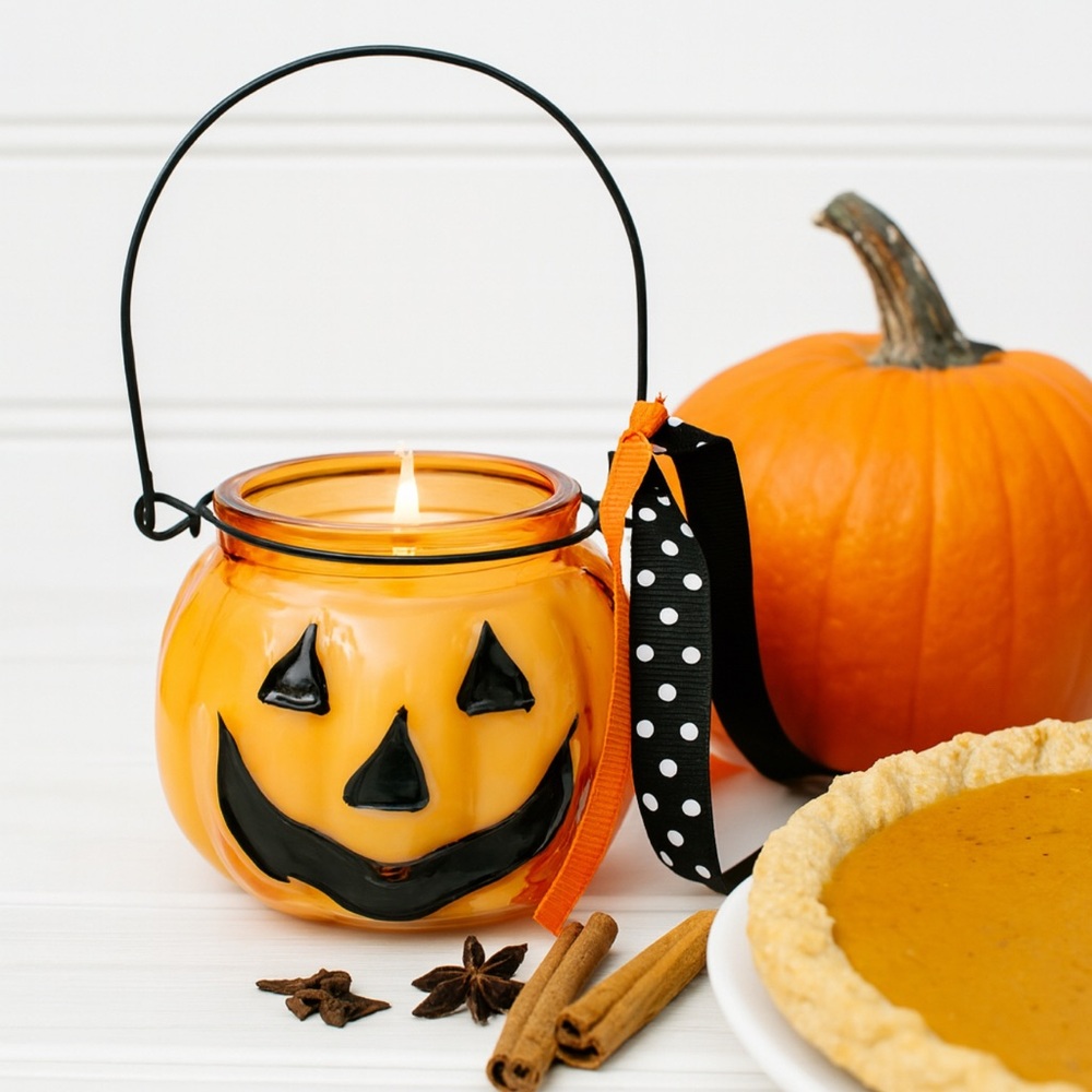 Small batch handmade Halloween Pumpkin Candle Holder